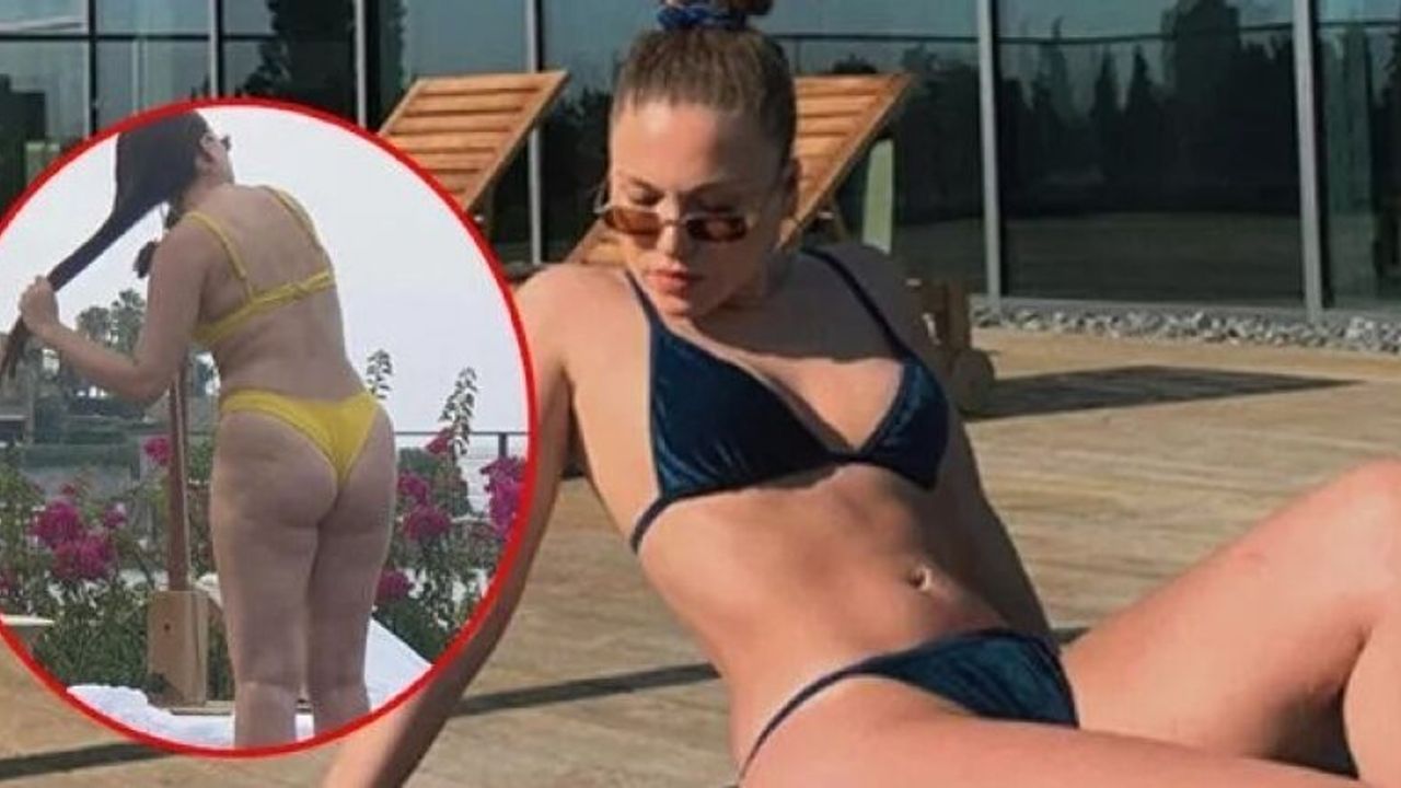 Özaslan bu sefer de tanga bikini altıyla yakalandı