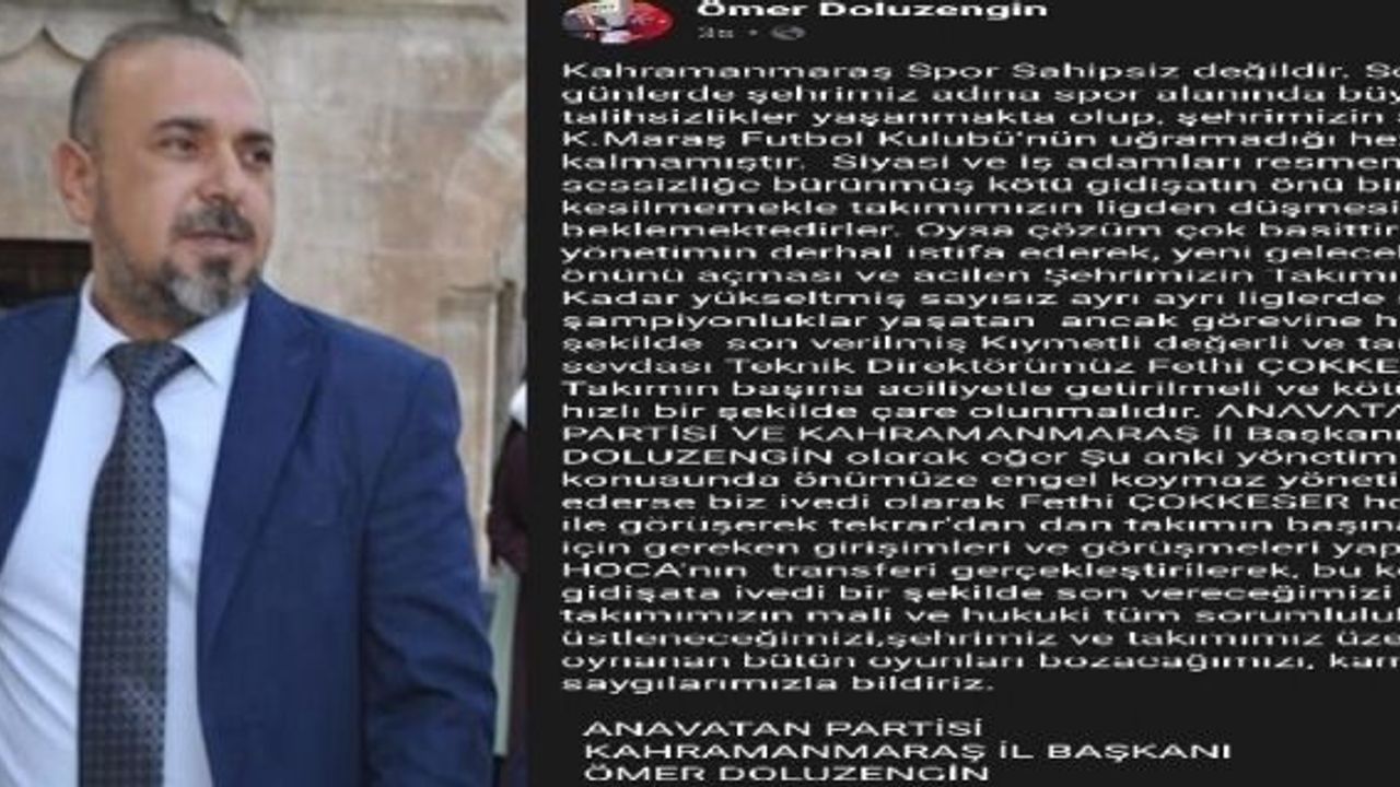 Kahramanmaraspor Sahipsiz Değildir, Yönetim İstifa Etsin!