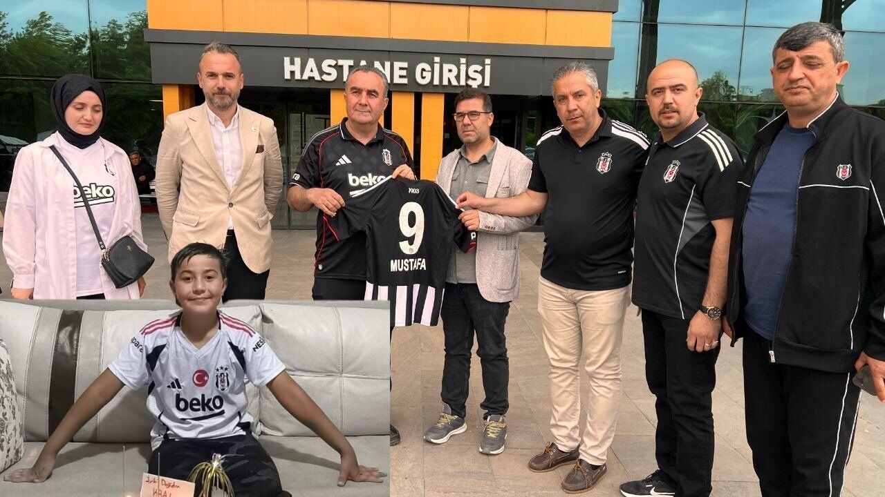 Beşiktaş camiasından yaralı Mustafa Aslan'a anlamlı ziyaret