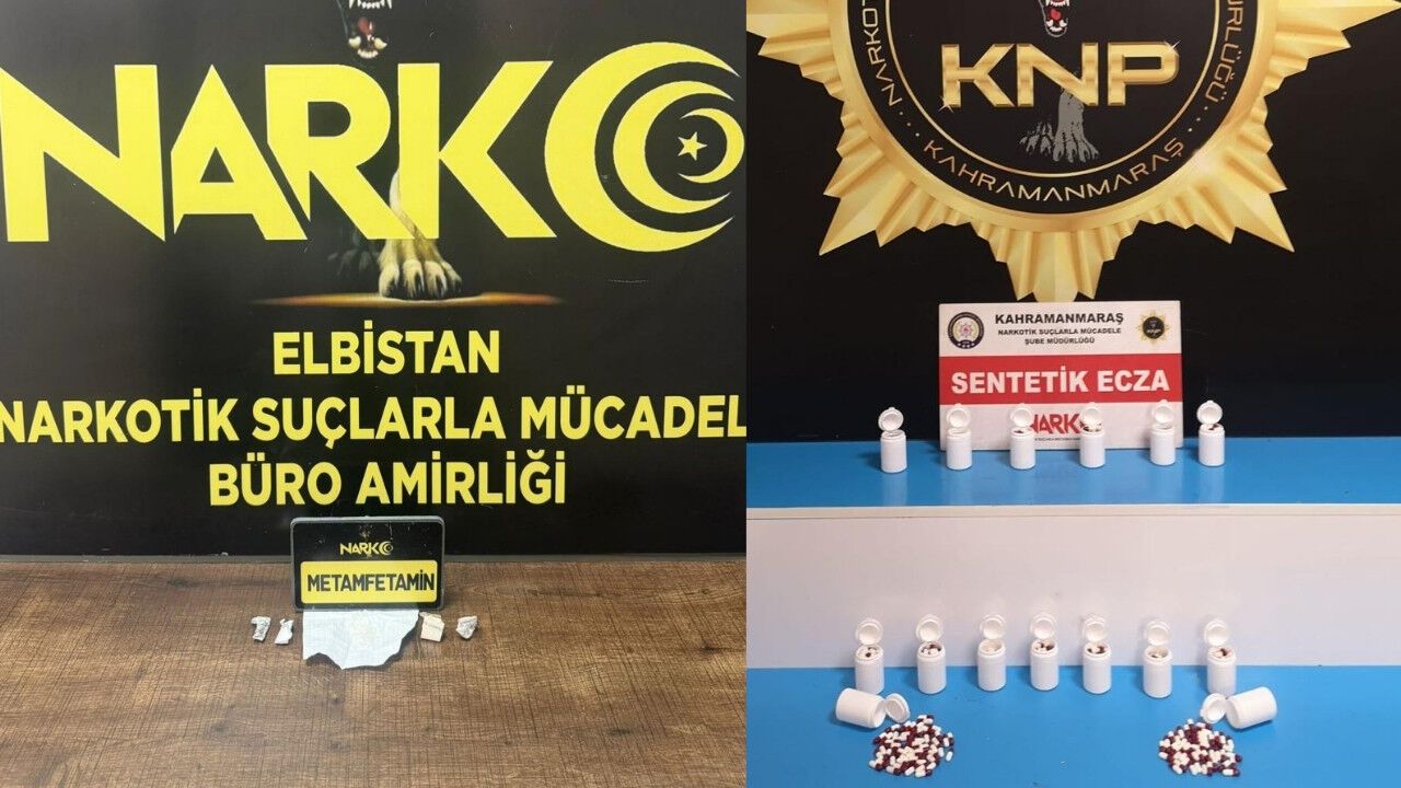Kahramanmaraş’ta Metamfetamin ve 665 Hap Ele Geçirildi