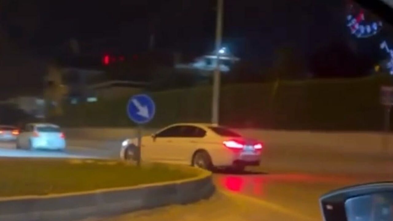 Drift atan aday sürücü polisten kaçamadı ceza yağdı