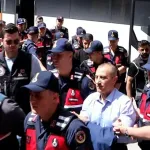 Eski Tunceli Valisi Sonel ile koruma polisi Eroğlu ile emekli polis Ertok adliyede