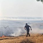 Anız yangını baraka ve konteynerlere sıçradı