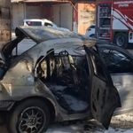 Kahramanmaraş Dulkadiroğlunda çıkan araç yangını korkuttu
