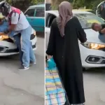 Motokurye sürücüyü kaputa yatırıp yumrukladı