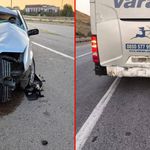 Otomobil, otobüse çarptı; 1 ölü