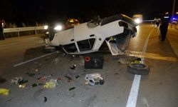 Araç takla atıp karşı şeride geçti: 1 ölü, 1 yaralı  