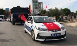 Polis ekipleri Cumhuriyet'in 100. yılı kapsamında kortej düzenledi