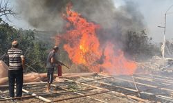 Serada çıkan yangın