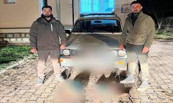 Kahramanmaraş'ta farla tavşan avında yakalanan şahısların otomobiline el konuldu
