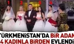 Türkmenistan'da Olay: Aynı Anda Dört Kadınla Evlenen Damat Sosyal Medyayı Salladı.