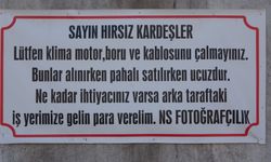 Kahramanmaraş Esnafından Hırsıza Eğlenceli Not: "Lütfen Klima Motoru ve Kablosunu Çalmayınız!"