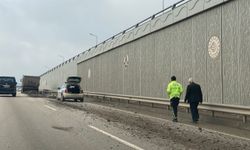 Kapak açılınca moloz karayoluna döküldü  