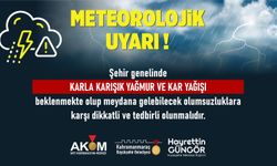 Kahramanmaraş'ta Genelinde Kar Yağış Uyarısı!