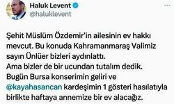 Haluk Levent şehit ailesine ev sözü verdi 