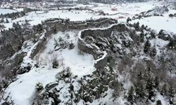 Kahramanmaraş’ta kar manzarası havadan görüntülendi 