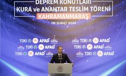 Bakan Yerlikaya, Kahramanmaraş'ta deprem konutları teslim töreninde konuştu