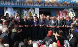 Bakan Özhaseki, Kahramanmaraş'ta seçim ofisi açılışında konuştu