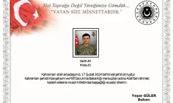 Şehit Piyade Sözleşmeli Er Salih Ay Kimdir?