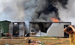 Kahramanmaraş'ta Köy evleri inşaatında yangın