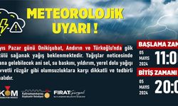 Kahramanmaraş'ta 5 Mayıs’ta 3 İlçede Sağanak Yağış Etkili Olacak…