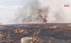 Pazarcık’ta bin dönümlük ekili alan yangında zarar gördü