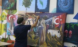 Kahramanmaraşlı Ressam, Depremde Kaybettiği Eserleri Yeniden Çiziyor