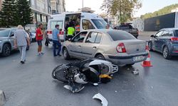 Manavgat’ta otomobil ile motosiklet çarpıştı: 2 yaralı