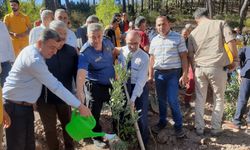 Kumluca'da Cumhuriyet'in 101. yılı anısına 450 fidan dikildi