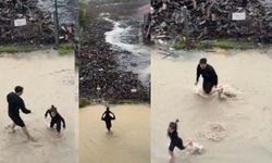 Yağmur Altında Baba-Kız Eğlencesi Sosyal Medyayı Salladı