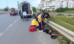 Lastiği Patlayan Motosiklet Devriildi: 2 Yaralı