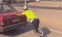 Kahramanmaraş'ta kavşakta arıza yapan aracı polis memuru itti