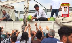 Kahramanmaraş'ta Üretici 25 Ton Karpuzu Bedava Dağıttı