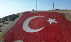 Kahramanmaraş'ta Dünyanın En Büyük Türk Bayrağı Savaş Uçaklarıyla Selamlandı