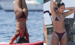Yok Artık Dua Lipa! Denizde Amuda Kalktı, Herkes Şaştı Kaldı