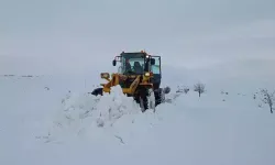 Sivas'ta 46 yerleşim yerinin yolu, kardan kapalı