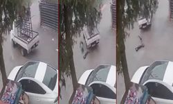 Akıl almaz kazanın güvenlik görüntüsü ortaya çıktı