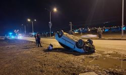 Kahramanmaraş yolunda takla atan otomobilde sürücü yaralandı