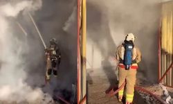 Kahramanmaraş’ta iş yeri alev alev yandı! Felaket son anda önlendi