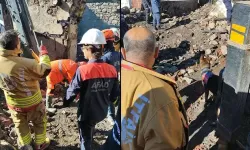 Manisa'da evi yanan kadının enkazda cansız bedenine ulaşıldı