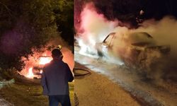 Otomobil Aniden Patladı, Sürücü Can Verdi