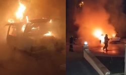 Karabük’te park halindeki otomobil alev topuna döndü