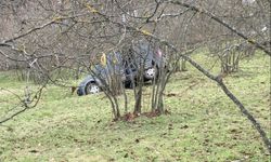 Fındık bahçesine yuvarlanan araçta 1 ölü, 2 kişi ağır yaralı