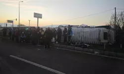 Aydın'da işçi servis minibüsü devrildi; 16 yaralı