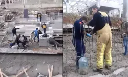 Bursa'da inşaat alanında beton dökümü sırasında göçük; 1 ölü