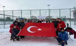 Kahramanmaraş'ta kar üzerinde spor şöleni