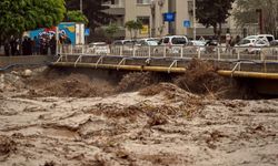 Mersin'de dere taştı, birçok araç zarar gördü