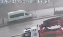 Organize Sanayi’de Kaza Anı Kamerada Yaya Ölümden Döndü