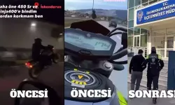 Otoyolda aşırı hız ve akrobatik hareketler yapan motosiklet sürücüsüne 45 bin TL ceza