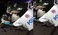 Alkollü sürücü polis aracına çarptı: 2 polis yaralı